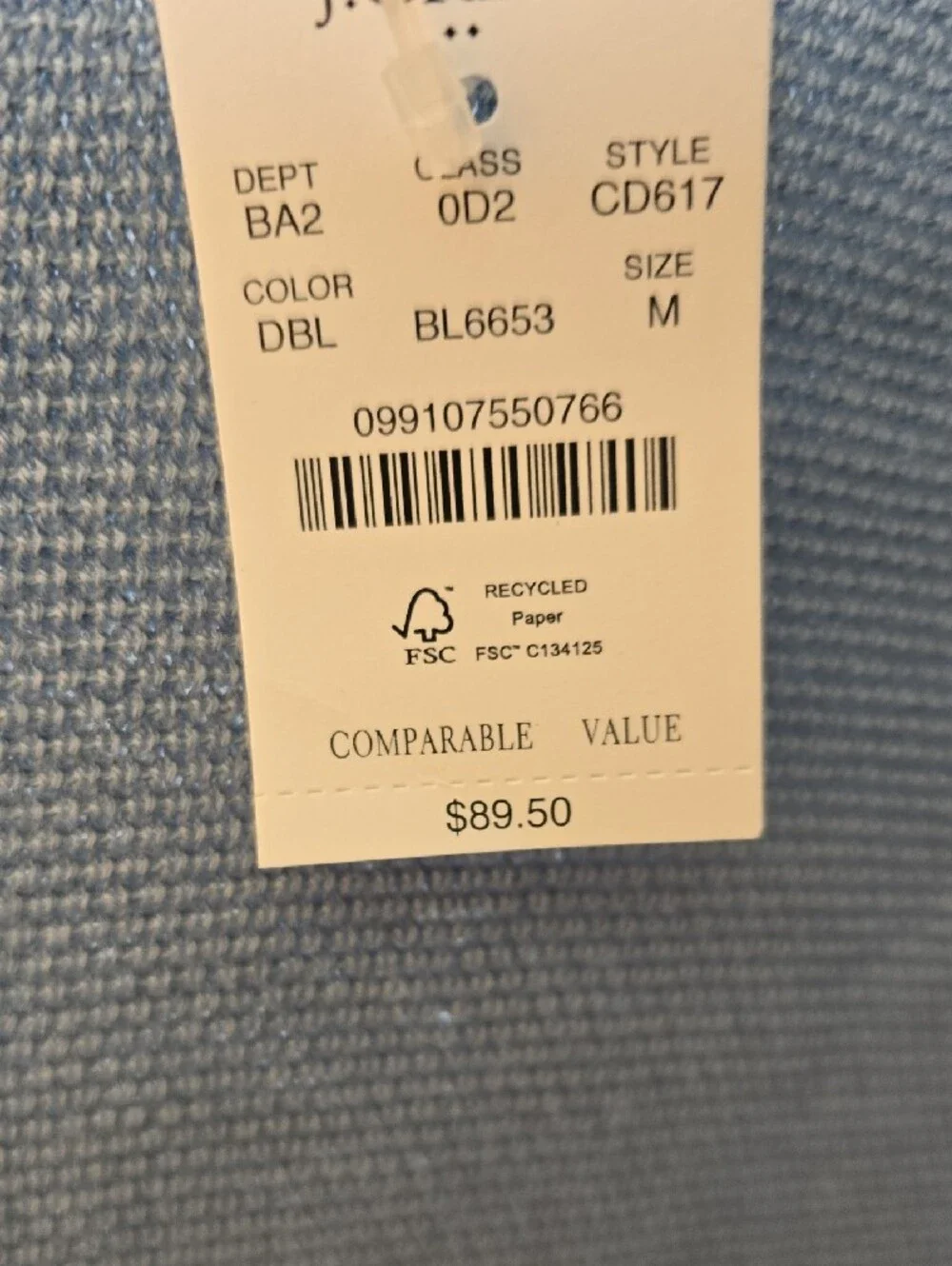 NWT- J. Crew Men’s Light Blue Crewneck Sweater-SIZE MED.